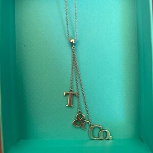 Aesthetic Tiffany & Co. Sterling silver dangle necklace.